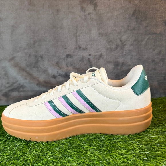 Adidas VL Court Bold Platform Sneakers Cream Gum Sole Women's Size 9.5 NEW - Picture 5 of 14
